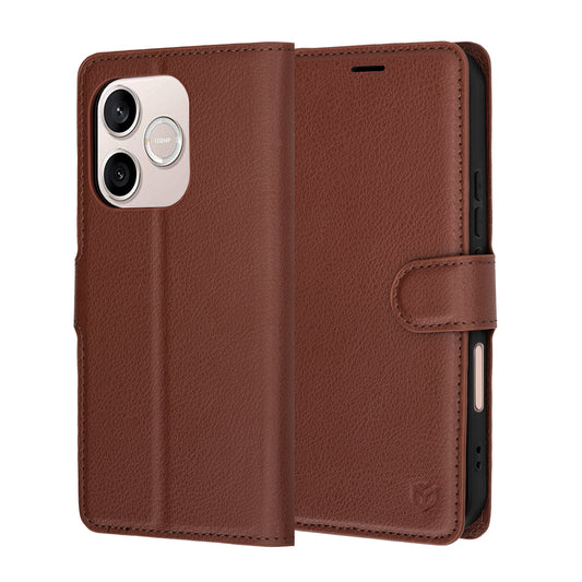 Capa para Honor 600 Lite, Techsuit, Leather Folio, Castanho