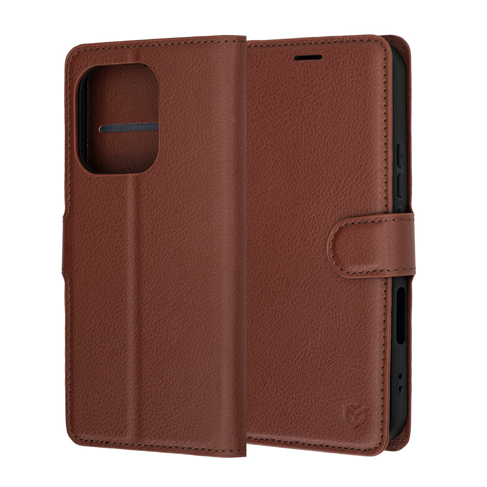 Capa para Honor 600 Lite, Techsuit, Leather Folio, Castanho