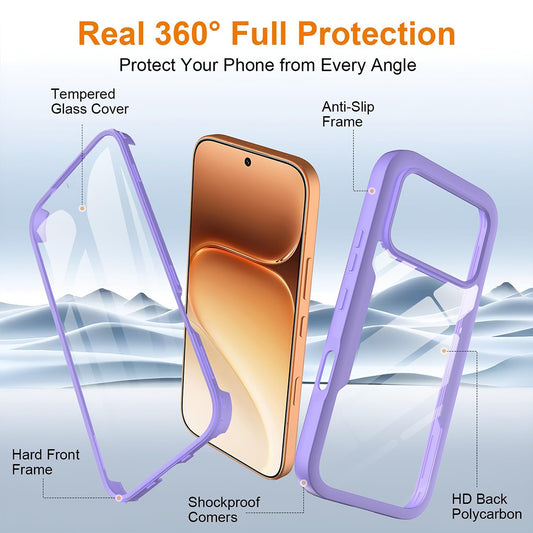 Capa para Honor 600 Pro / 600, Techsuit, ColorVerse 360, Roxo