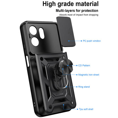 Capa para Honor 600 Smart, Techsuit, CamShield, Azul