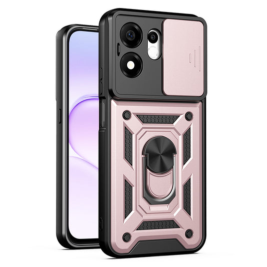 Capa para Honor 600 Smart, Techsuit, CamShield, Rosa Dourado