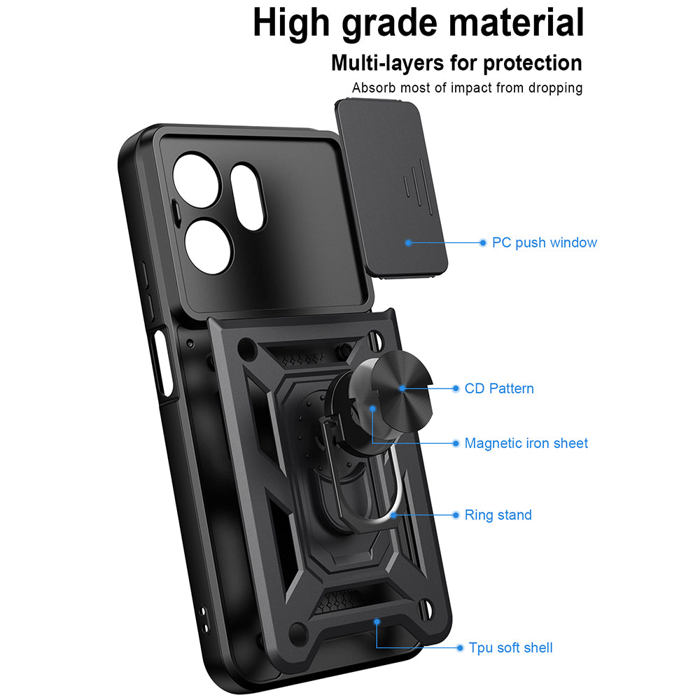 Capa para Honor 600 Smart, Techsuit, CamShield, Verde