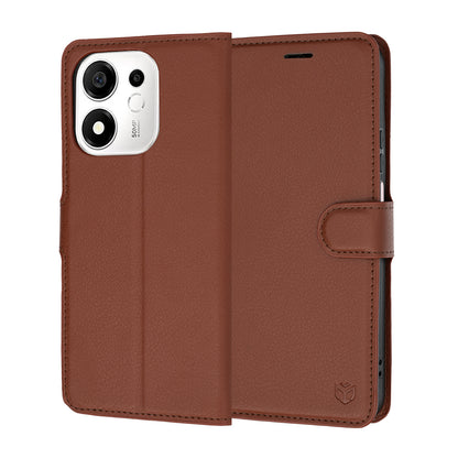 Capa para Honor 600 Smart, Techsuit, Leather Folio, Castanha