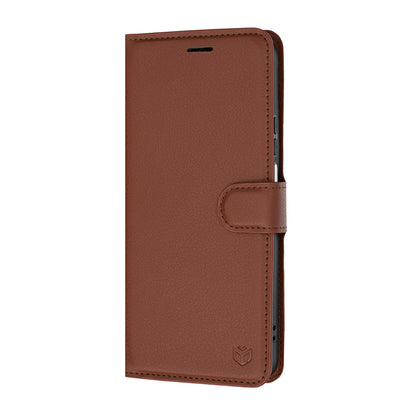 Capa para Honor 600 Smart, Techsuit, Leather Folio, Castanha