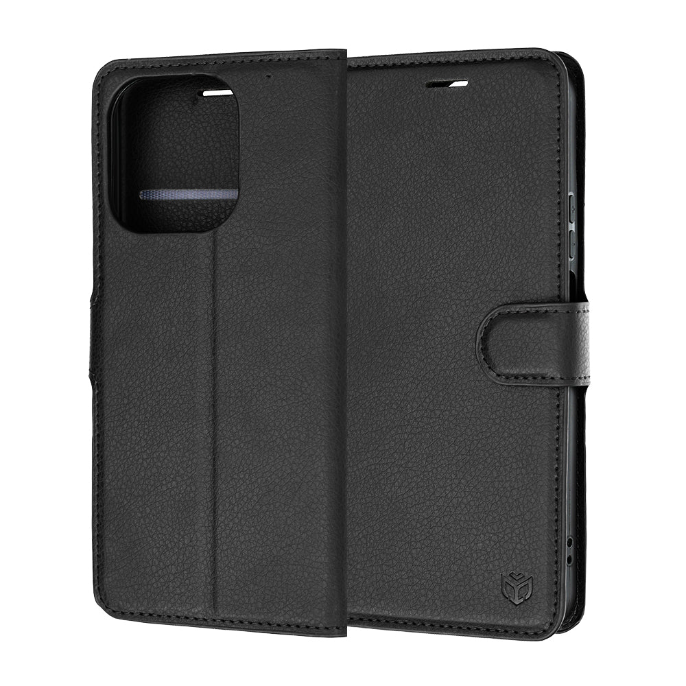 Capa para Honor 600 Smart, Techsuit, Leather Folio, Preta