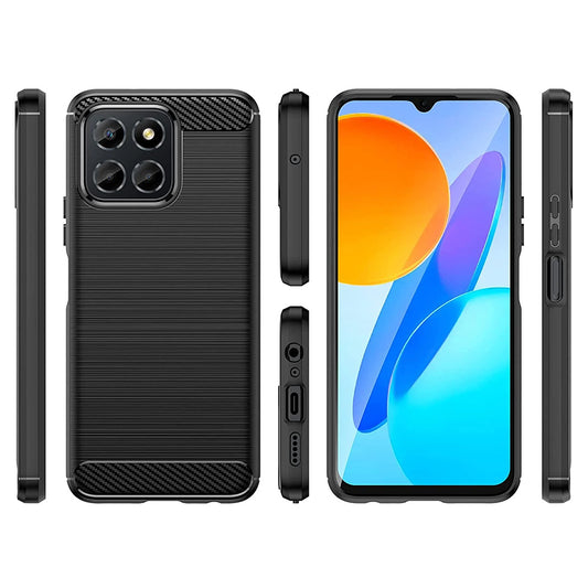 Capa para Honor 70 Lite / X6 / X8 5G, Techsuit, Carbono, Preta