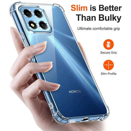 Capa para Honor 70 Lite / X6 / X8 5G, Techsuit, Transparente à Prova de Choques