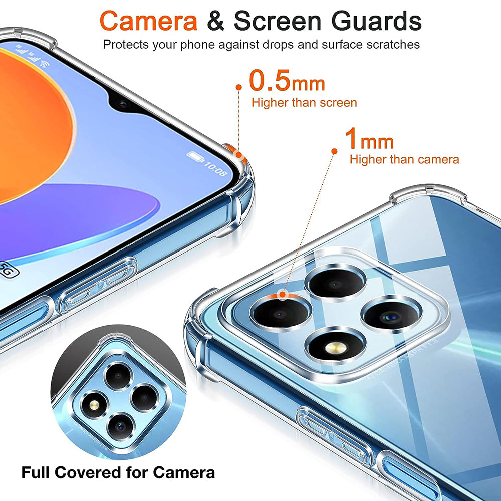 Capa para Honor 70 Lite / X6 / X8 5G, Techsuit, Transparente à Prova de Choques