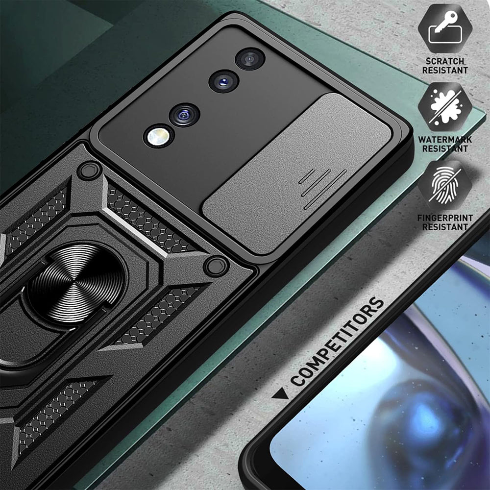 Capa para Honor 70, Techsuit, CamShield, Preta