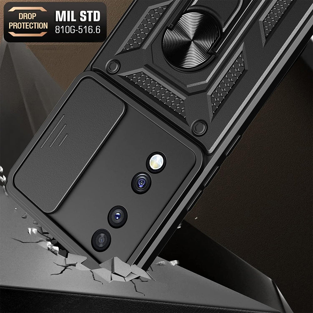 Capa para Honor 70, Techsuit, CamShield, Preta