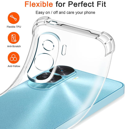 Capa para Honor 90 Lite, Techsuit, Shockproof Clear, Transparente