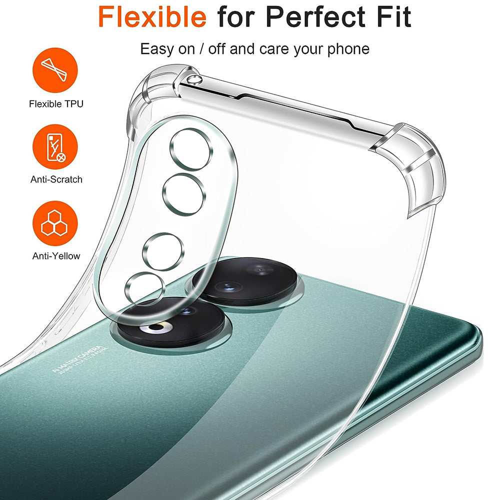 Capa para Honor 90, Techsuit, Shockproof Clear, Transparente