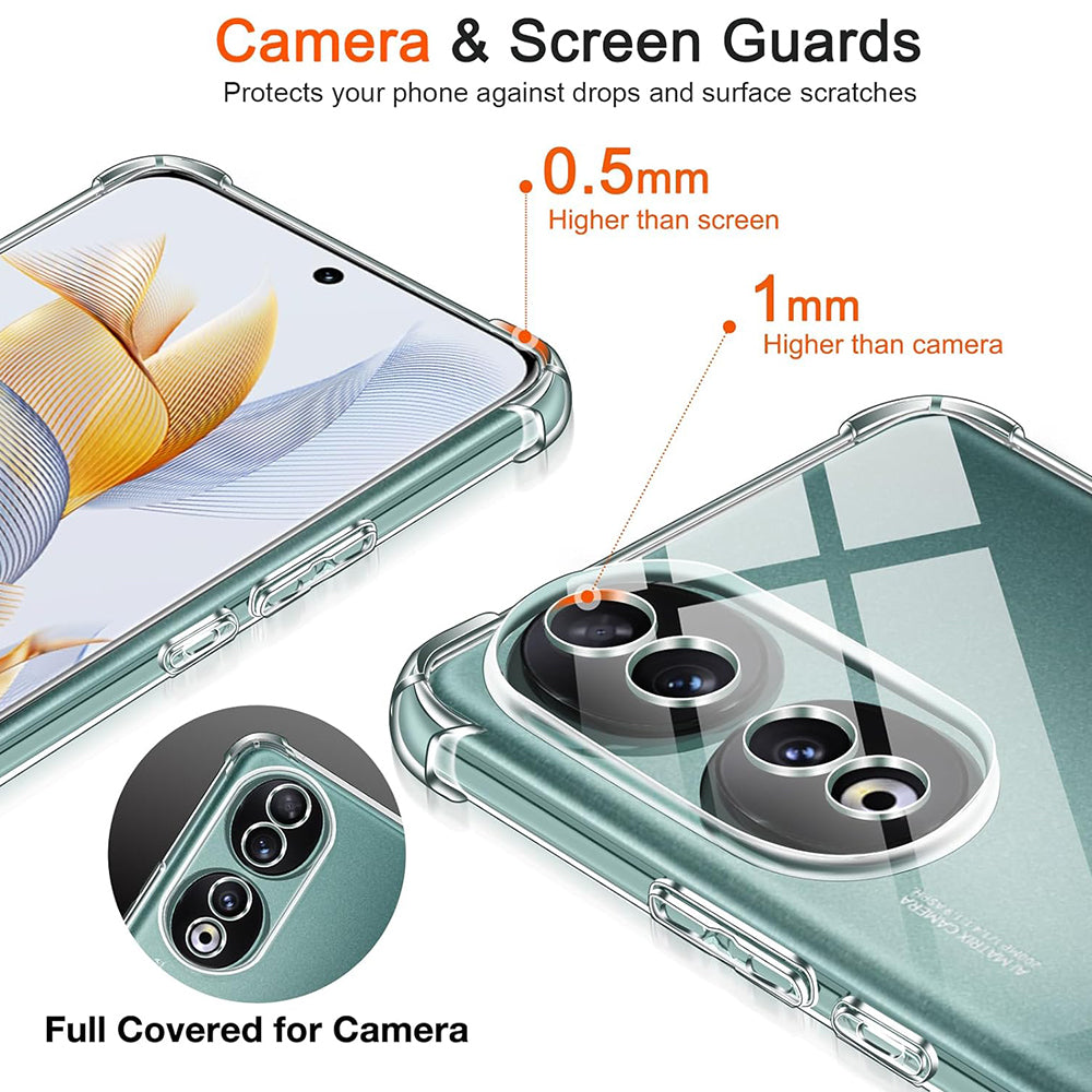 Capa para Honor 90, Techsuit, Shockproof Clear, Transparente