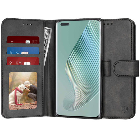 Capa para Honor Magic5 Pro, Techsuit, Diary Book, Preta