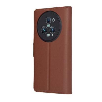 Capa para Honor Magic5 Pro, Techsuit, Leather Folio, Castanha