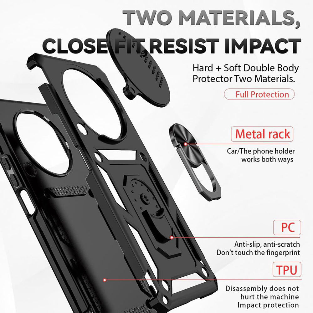 Capa para Honor Magic6 Lite, Techsuit, CamShield, Preta