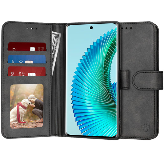 Capa para Honor Magic6 Lite, Techsuit, Diary Book, Preta