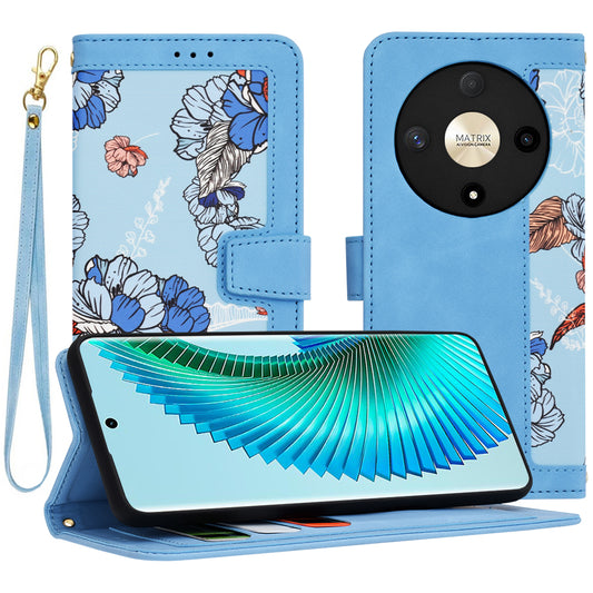 Capa para Honor Magic6 Lite, Techsuit, FlipCraft, Azul