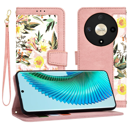 Capa para Honor Magic6 Lite, Techsuit, FlipCraft, Rosa