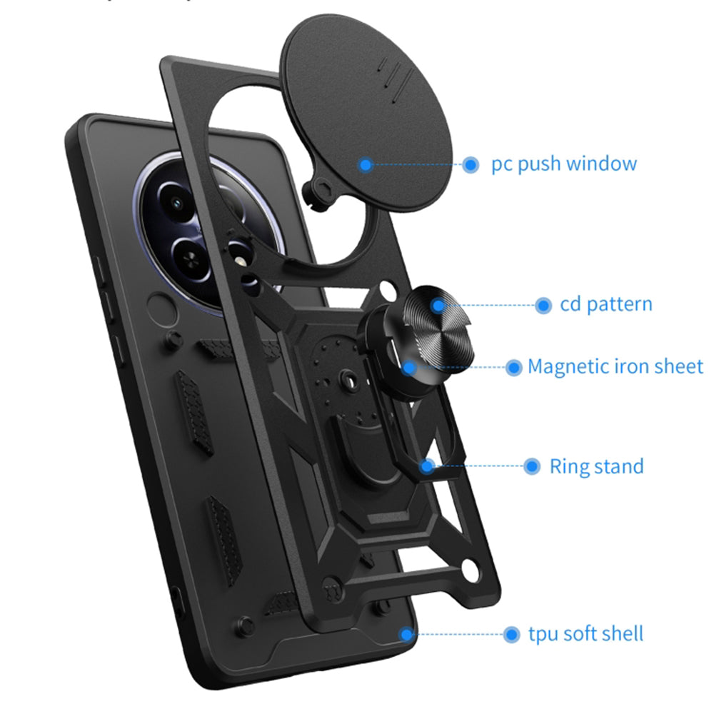 Capa para Honor Magic6 Pro, Techsuit, CamShield, Preta