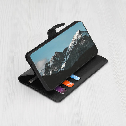 Case for Honor Magic7 Pro, Techsuit, Leather Folio, Black