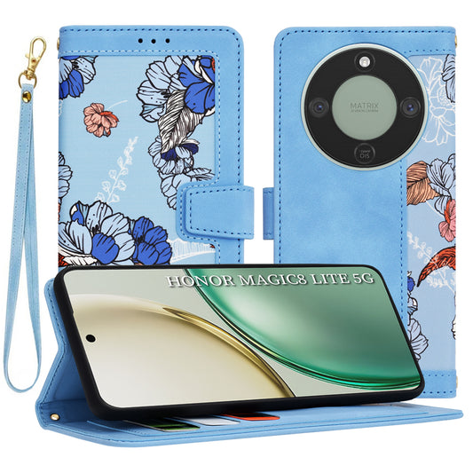 Capa para Honor Magic8 Lite, Techsuit, FlipCraft, Azul