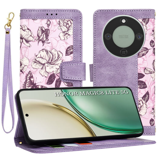Capa para Honor Magic8 Lite, Techsuit, FlipCraft, Roxo