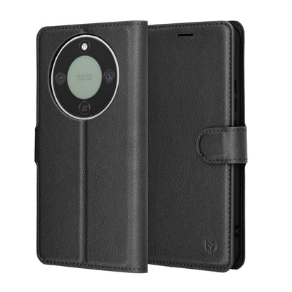 Capa para Honor Magic8 Lite, Techsuit, Leather Folio, Preta