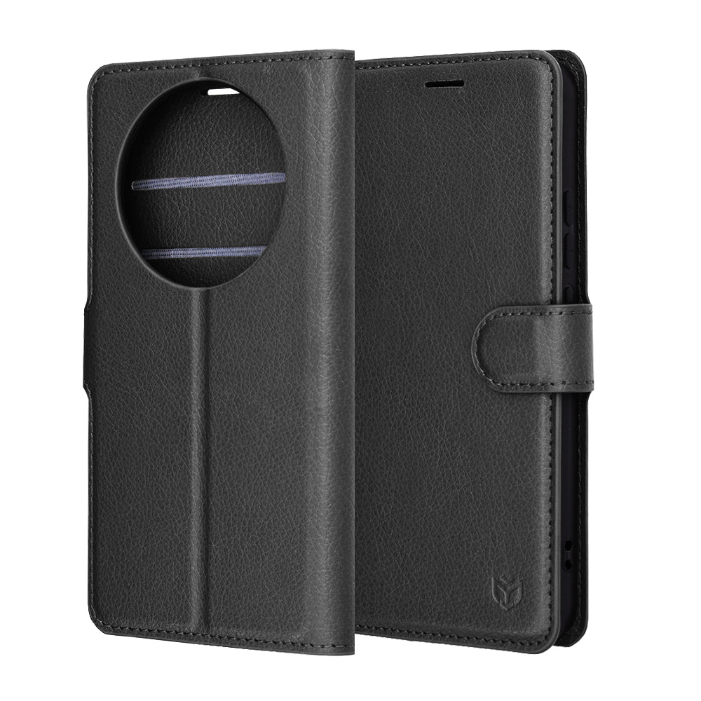 Capa para Honor Magic8 Lite, Techsuit, Leather Folio, Preta
