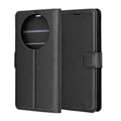 Capa para Honor Magic8 Lite, Techsuit, Leather Folio, Preta