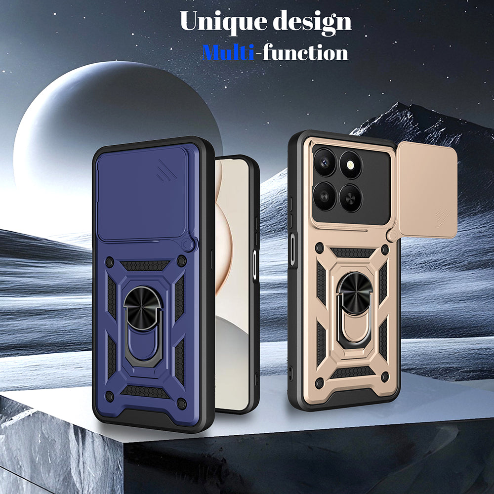 Capa para Honor X5c Plus, Techsuit, CamShield, Rosa Dourado