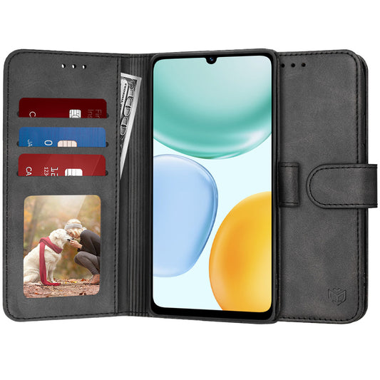 Capa para Honor X5c Plus, Techsuit, Diary Book, Preta