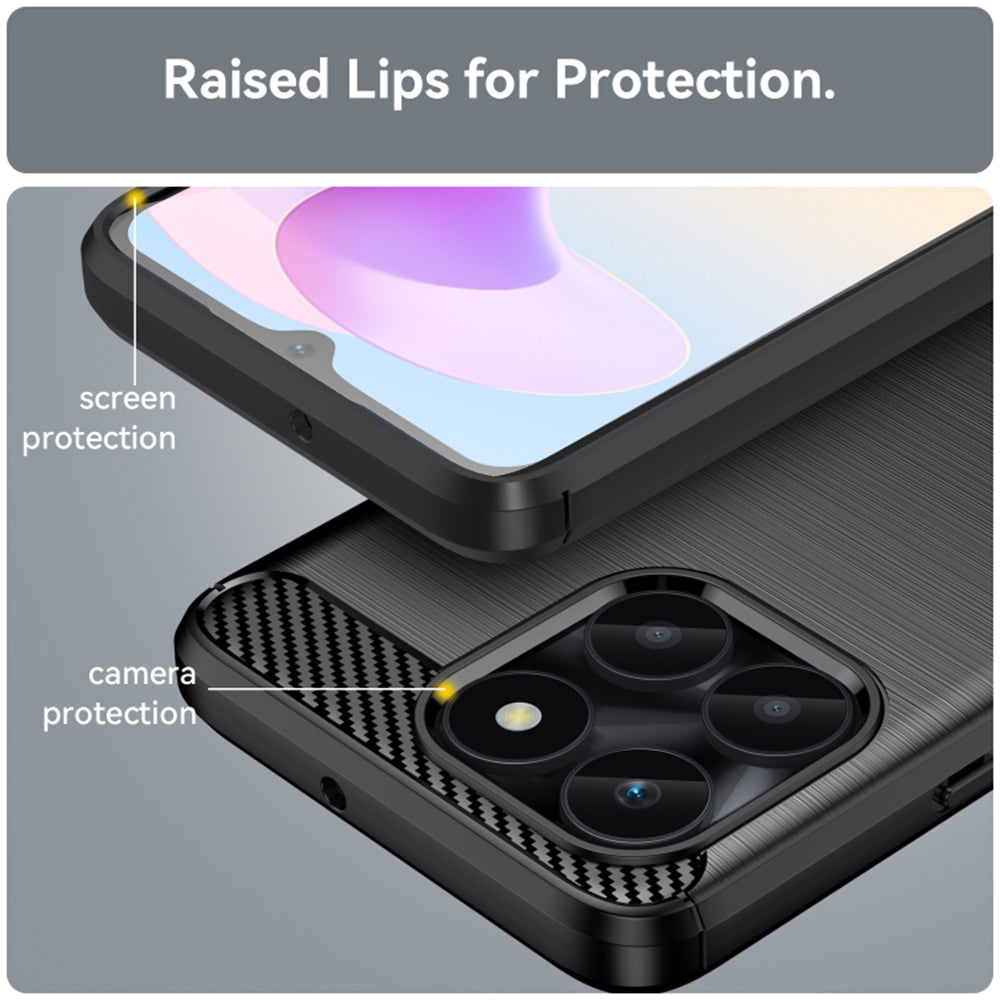 Capa para Honor X6a, Techsuit, Carbono, Preta