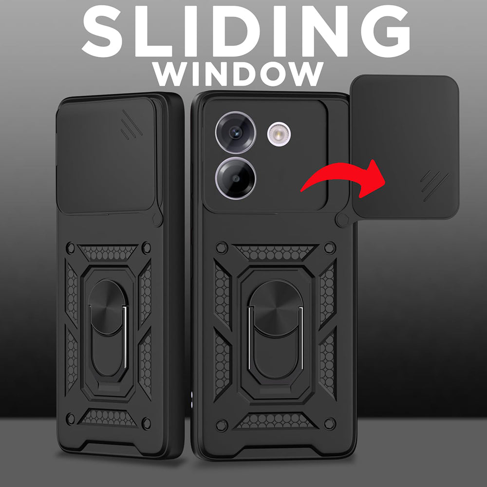 Case for Honor X6c, Techsuit, CamShield, Black