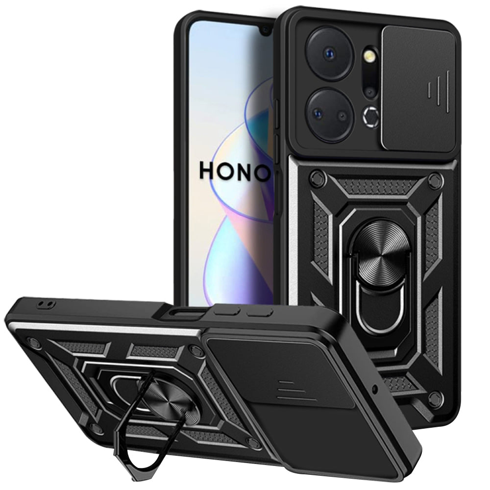 Capa para Honor X7a, Techsuit, CamShield, Preta