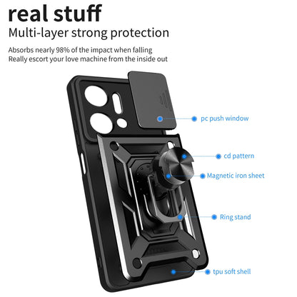 Capa para Honor X7a, Techsuit, CamShield, Preta