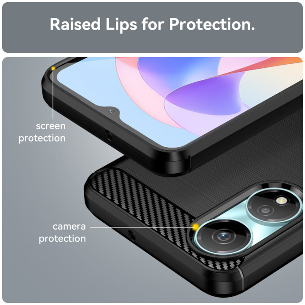 Capa para Honor X7b 5G / 90 Smart / X7b 4G, Techsuit, Carbono, Preta