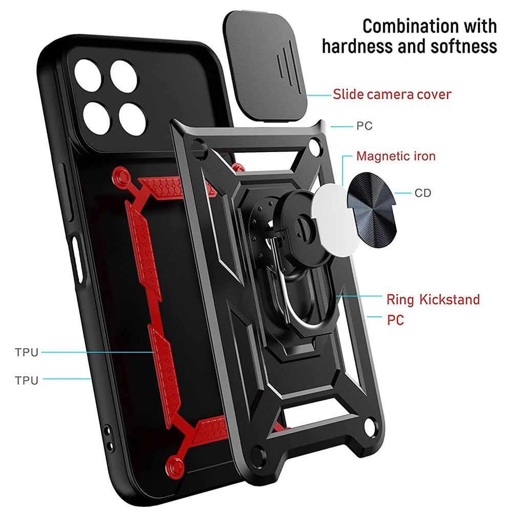 Capa para Honor X8a, Techsuit, CamShield, Preta