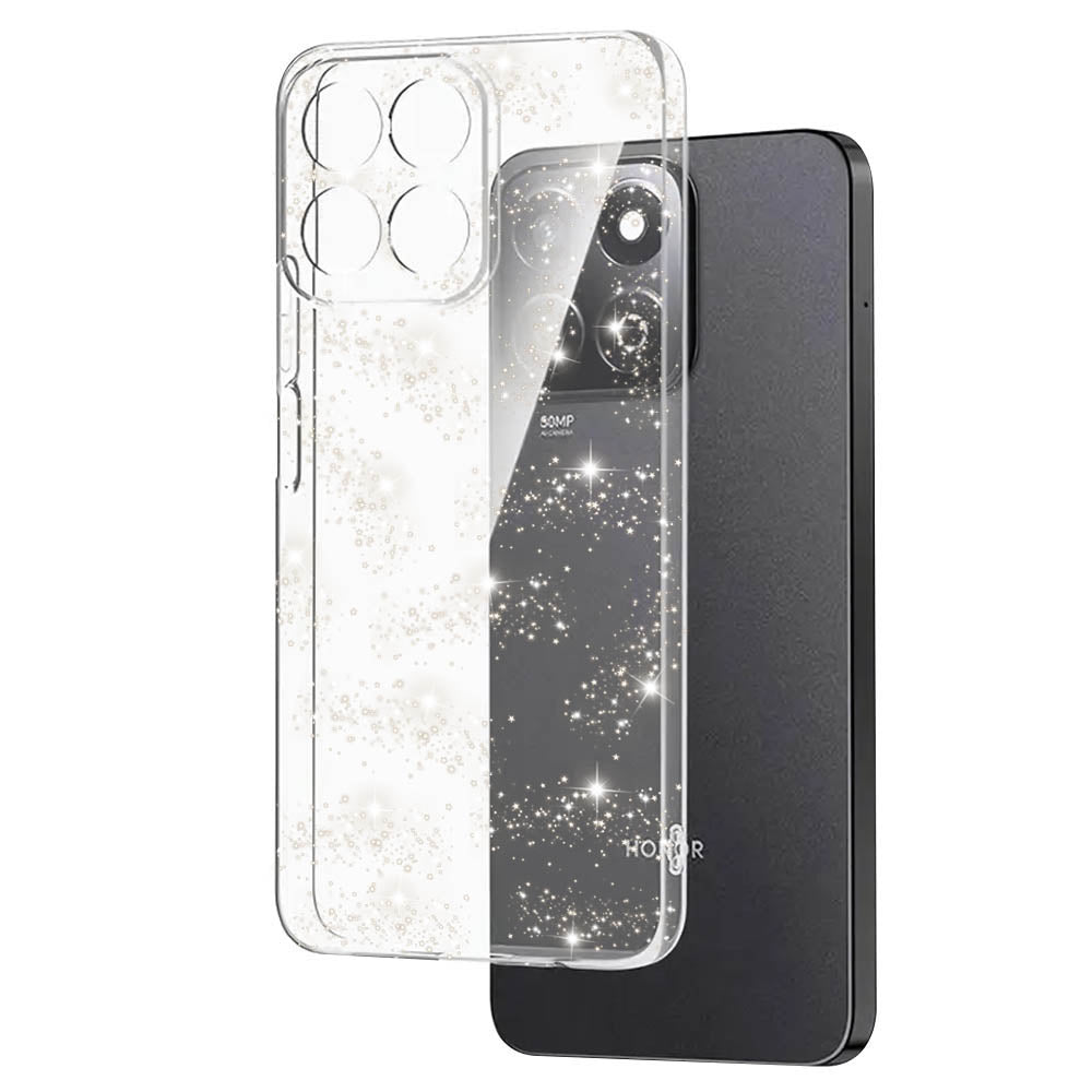 Capa para Honor X8c, Techsuit, SparkleSkin, Transparente