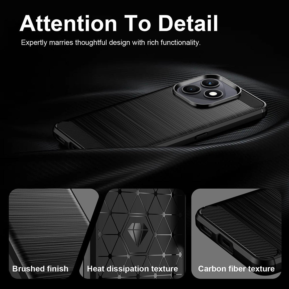 Capa para Honor X8d, Techsuit, Carbono, Preta