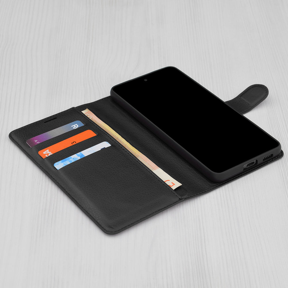 Capa para Honor X9c / Magic7 Lite, Techsuit, Leather Folio, Preta