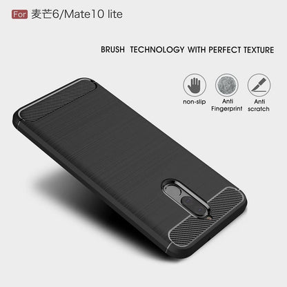 Capa para Huawei Mate 10 Lite, Techsuit, Carbono, Preta