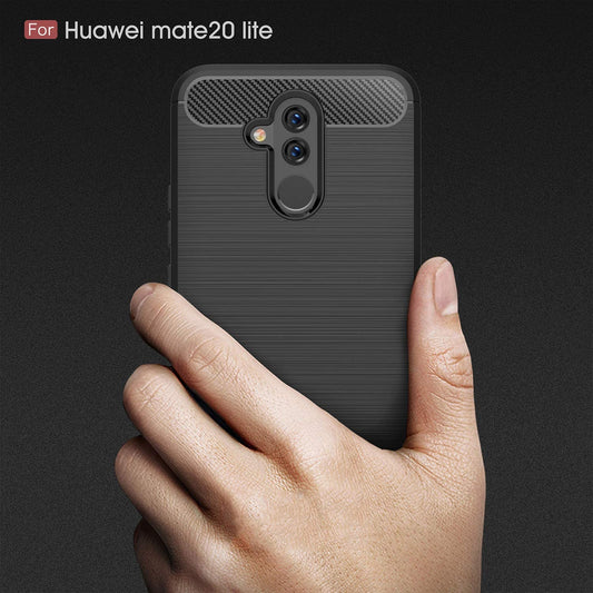 Capa para Huawei Mate 20 Lite, Techsuit, Carbono, Preta