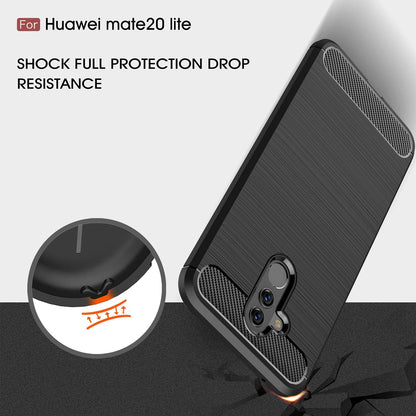 Capa para Huawei Mate 20 Lite, Techsuit, Carbono, Preta