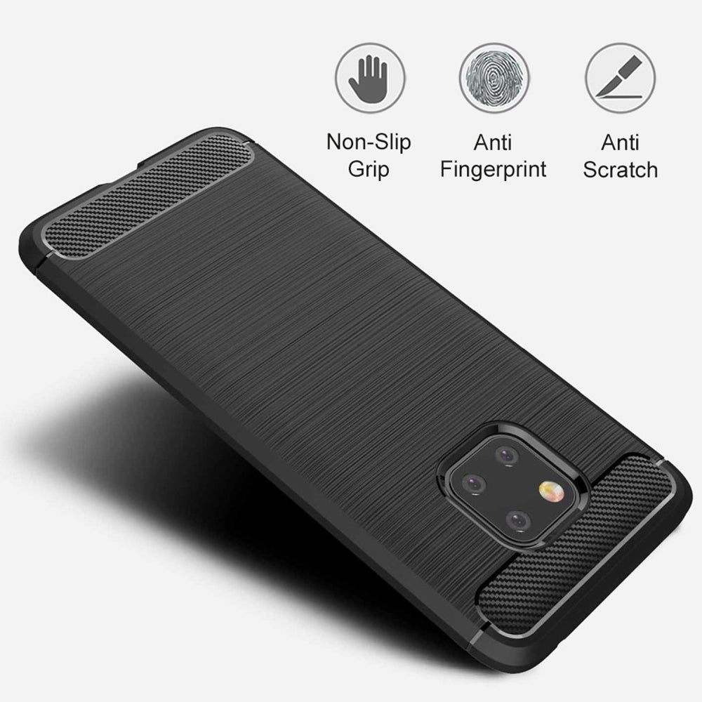 Capa para Huawei Mate 20 Pro, Techsuit, Carbono, Preta