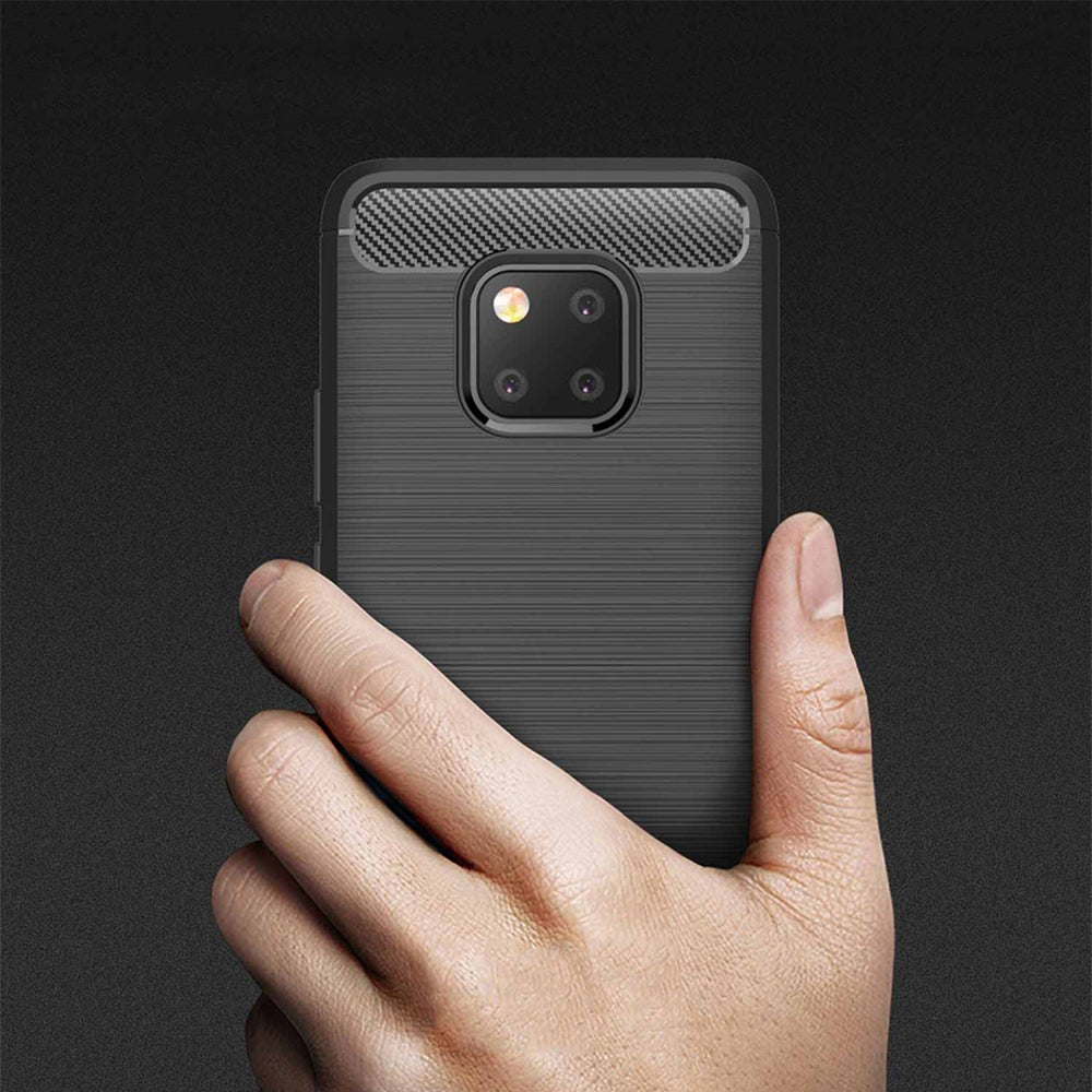 Capa para Huawei Mate 20 Pro, Techsuit, Carbono, Preta