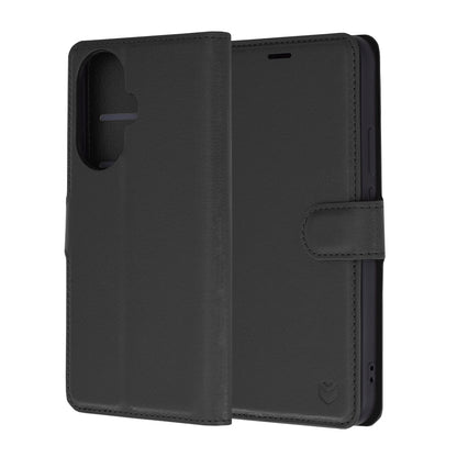 Capa para Huawei nova 12s / nova 11, Techsuit, Leather Folio, Preta