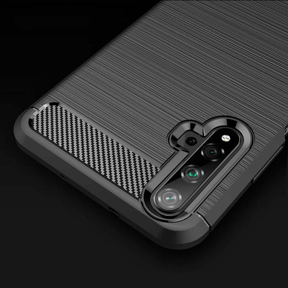 Capa para Huawei nova 5T / Honor 20, Techsuit, Carbono, Preta
