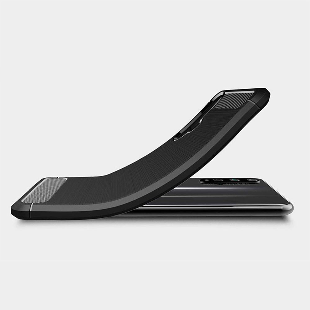 Capa para Huawei nova 5T / Honor 20, Techsuit, Carbono, Preta