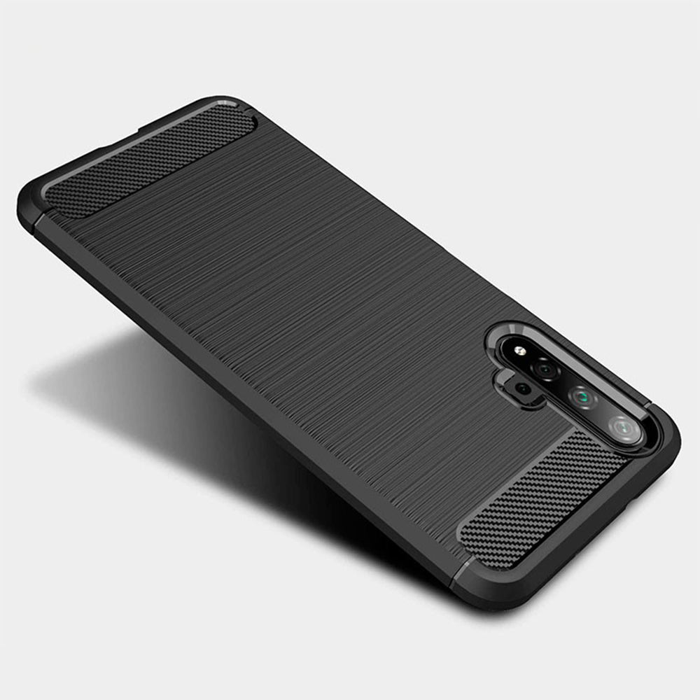 Capa para Huawei nova 5T / Honor 20, Techsuit, Carbono, Preta